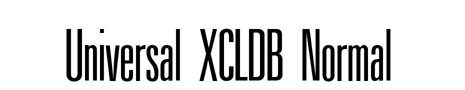 Universal XCLDB Normal Font Download Free